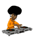DJ с пластинками - animation